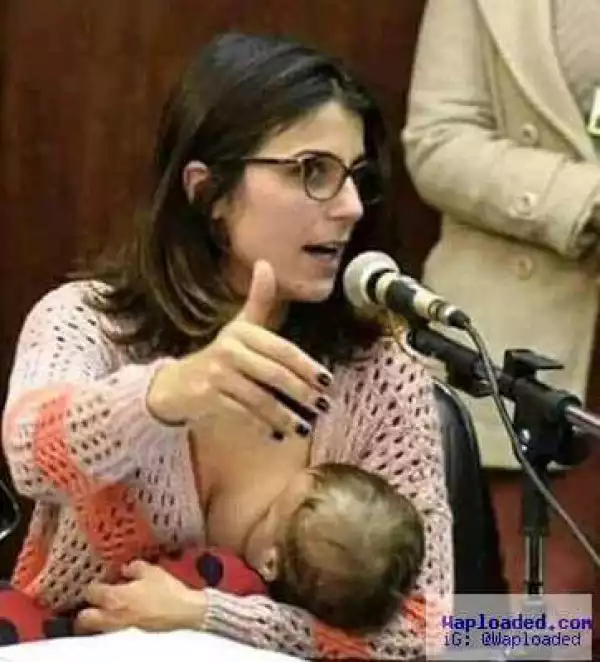Photo Of Brazilian Minister Breastfeeding Her Baby In Public Goes Viral (See Photo)